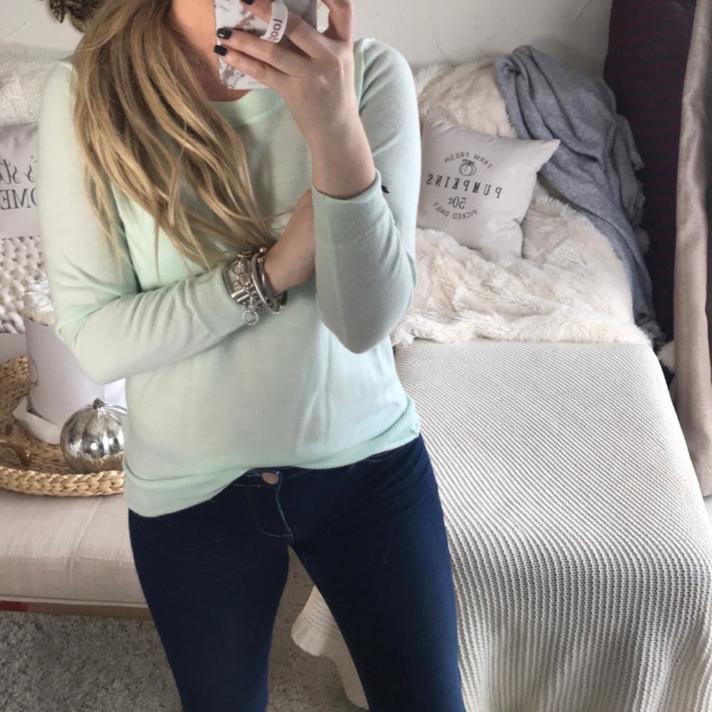 Jcrew mint crew neck